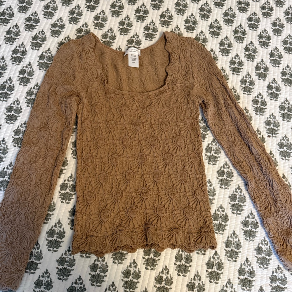 Altar’d State Ling Sleeve Textured Top